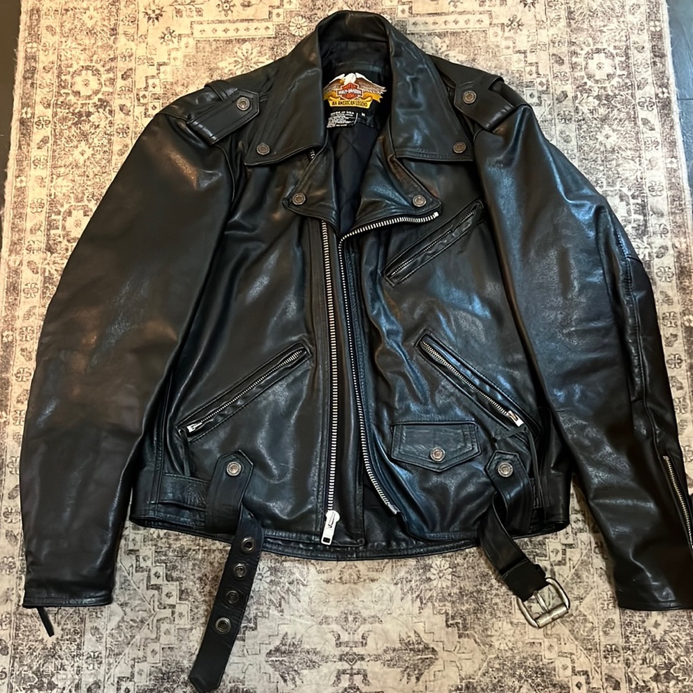 Men’s Harley-Davidson Leather Jacket with Quilted Lining - size Medium